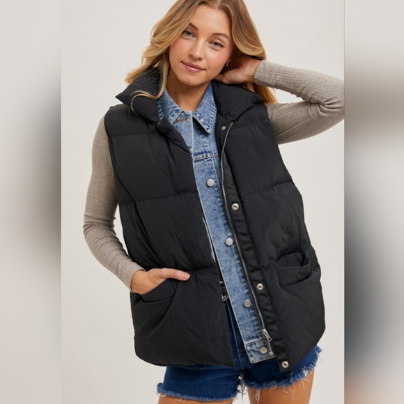 Jackets & Blazers - Black Puffer Vest